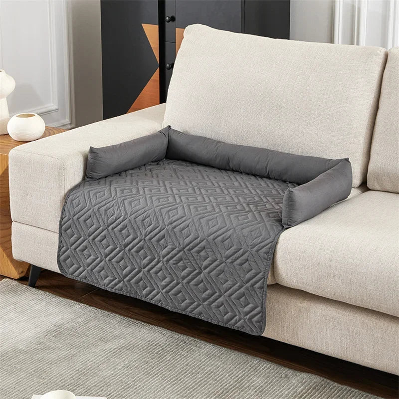 Plaid Waterproof Dog Sofa Bed