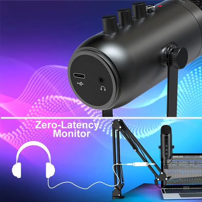 USB Streaming Podcast Studio Microphone