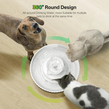 Ceramic Cat Water Fountain, 2.1L/70oz