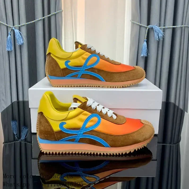 Nylon Lace Up Trainers Shoes