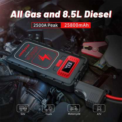 2500A Portable Car Jump Starter 12V Power Bank