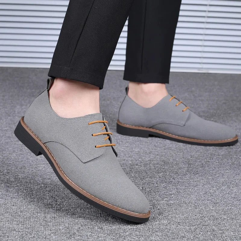 Men Oxfords Suede Leather Dress Shoes