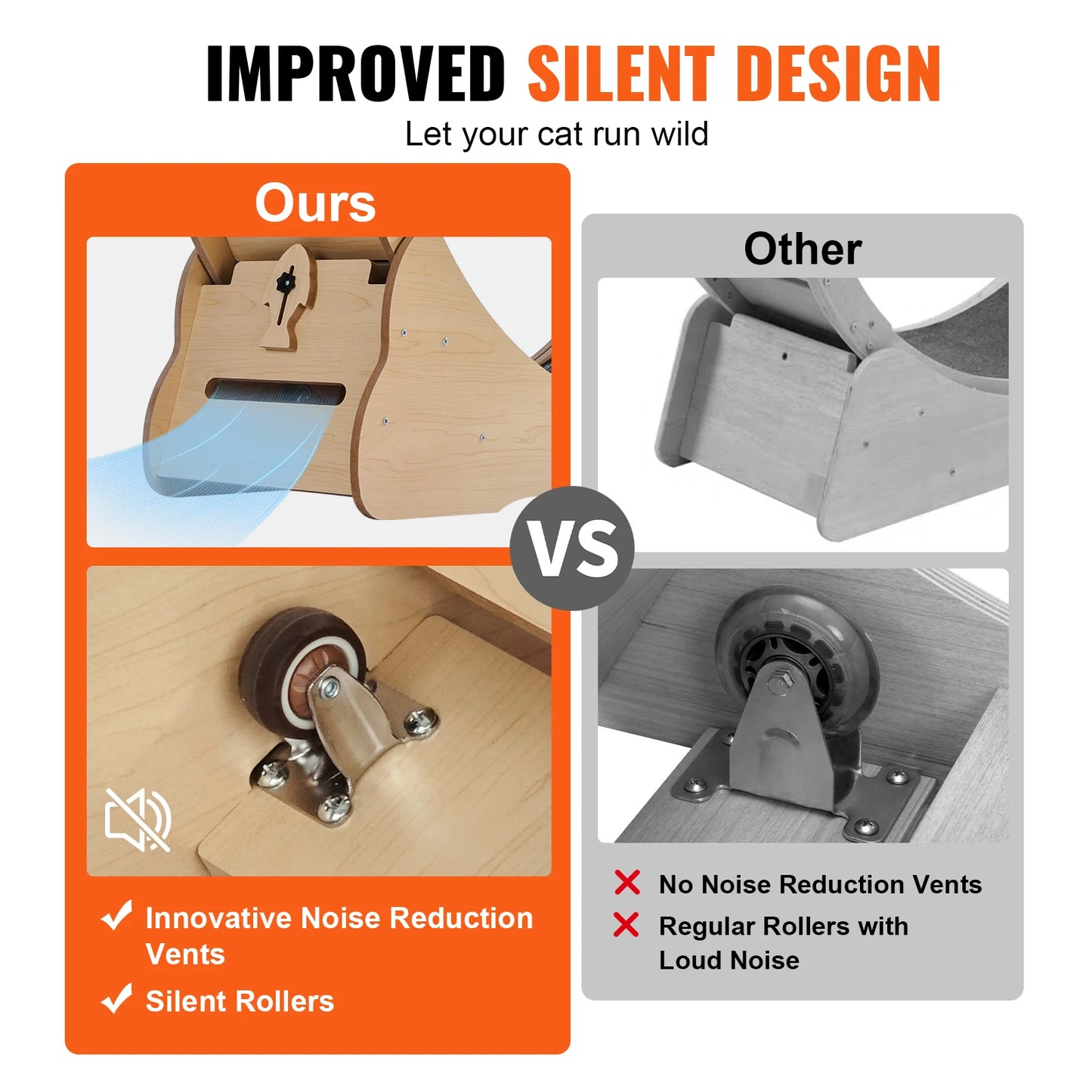 Wooden Cat Exercise Wheel