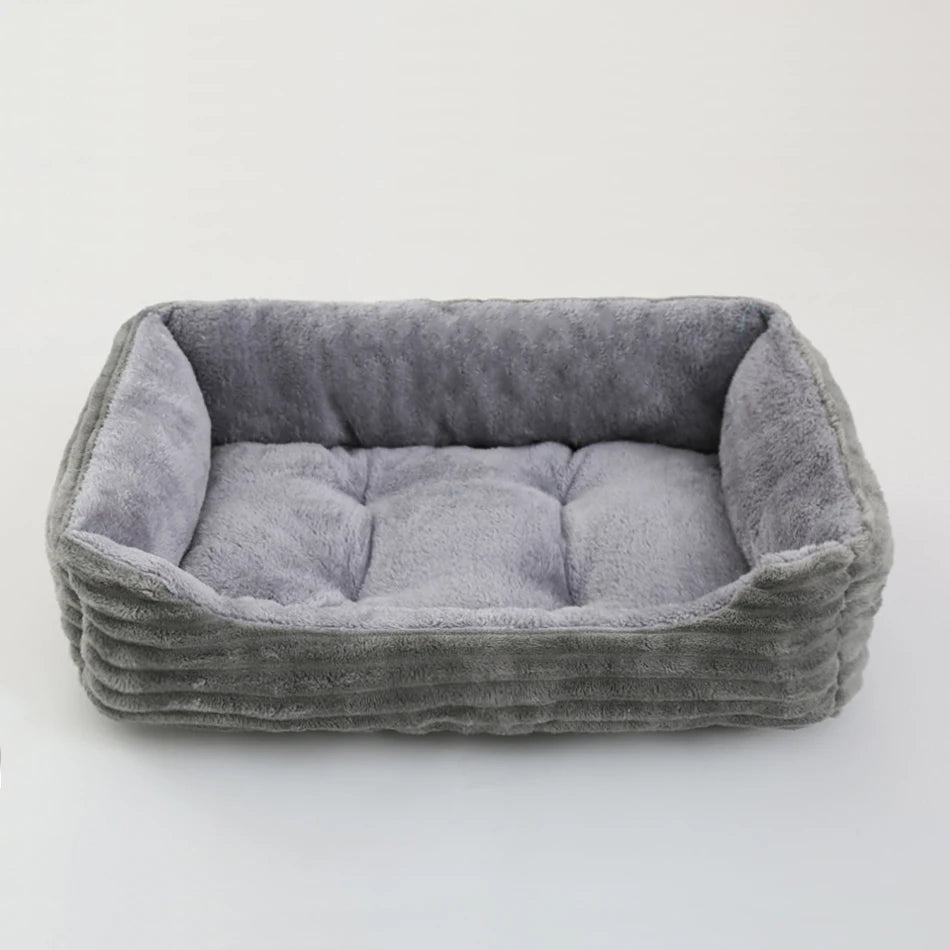 Square Plush Kennel Bed for Dog