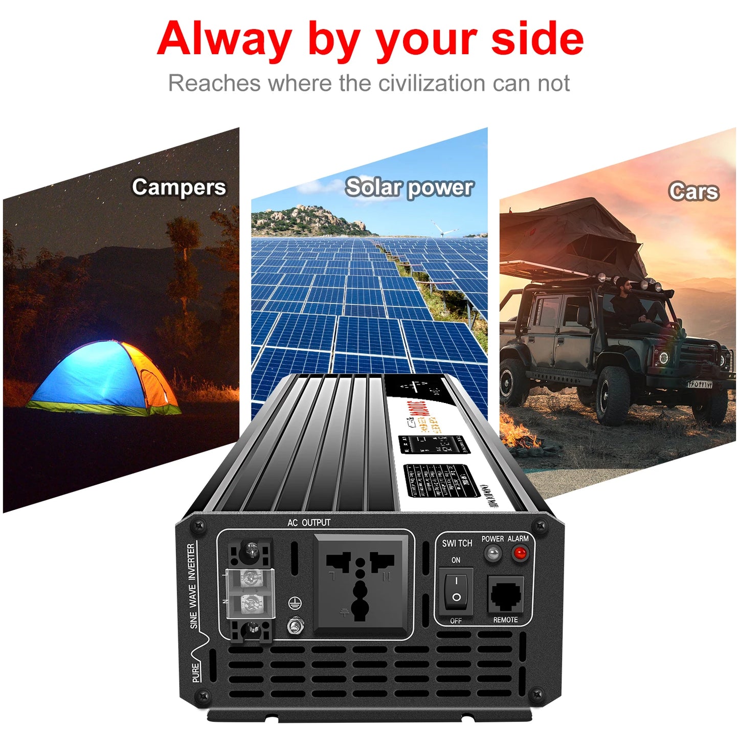 Pure Sine Wave Solar Power Inverter 12v