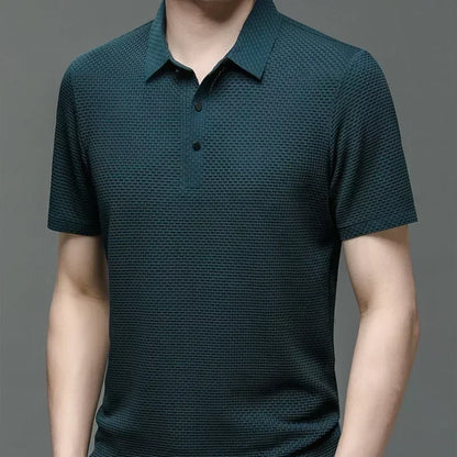 Men's Lop-up Hollow Short-sleeved Polo Shirt