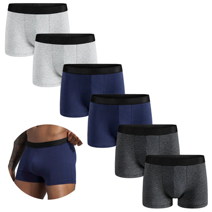 6PCS Black Boxer Shorts for Men