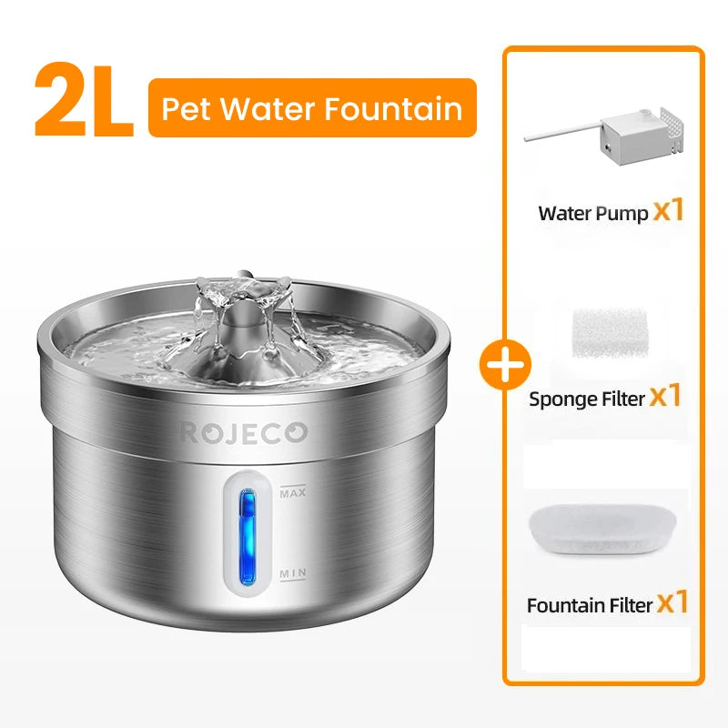 Stainless Steel Cat  Water Fountain