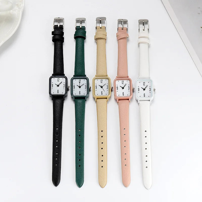 Women Casual Leather Wristwatch