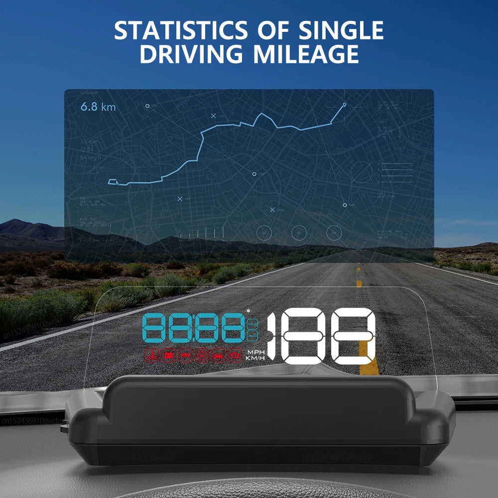 C500 Auto GPS HUD Head-Up Display Windshield Car Speedometer