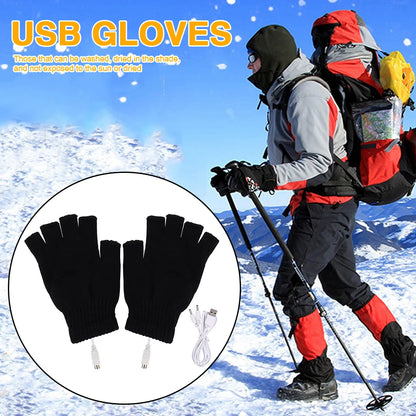 Heated USB Winter Gloves for Skiing/Biking