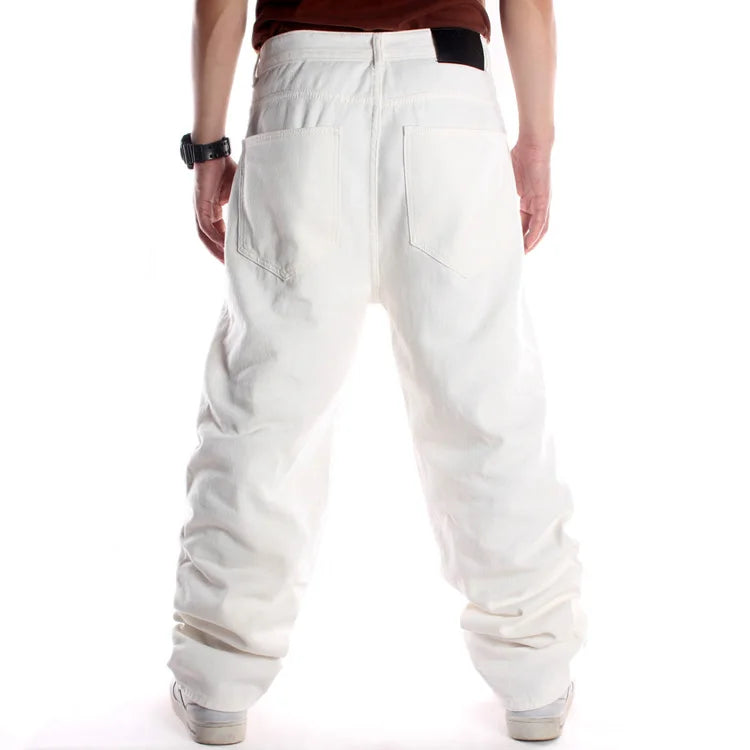 Men Street Dance Wide Legs Baggy Jeans