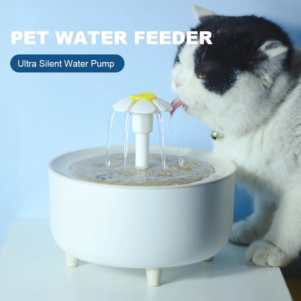 1200ml Electric Mute Automatic Cat Water Fountain