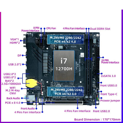 M-ITX Desktops B660i Motherboard