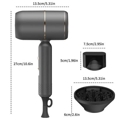 Portable Ionic Hair Dryer with Diffuser