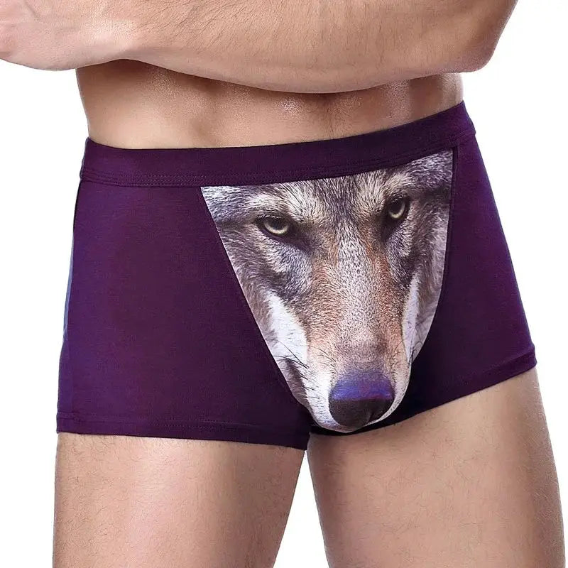 3D Wolf Eagle Head Boxer Shorts