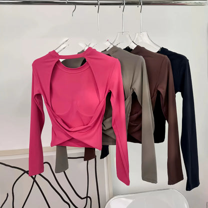 Yoga long-sleeved fixed-style sports bra