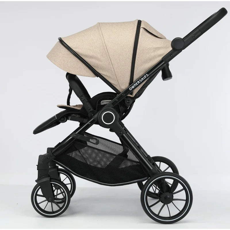 Four Wheels Cart Sit or Lie Down Lightweight Baby Stroller