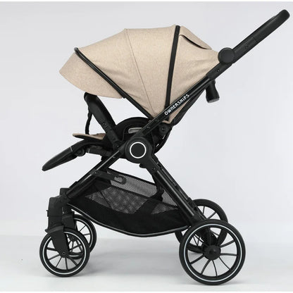 Four Wheels Cart Sit or Lie Down Lightweight Baby Stroller