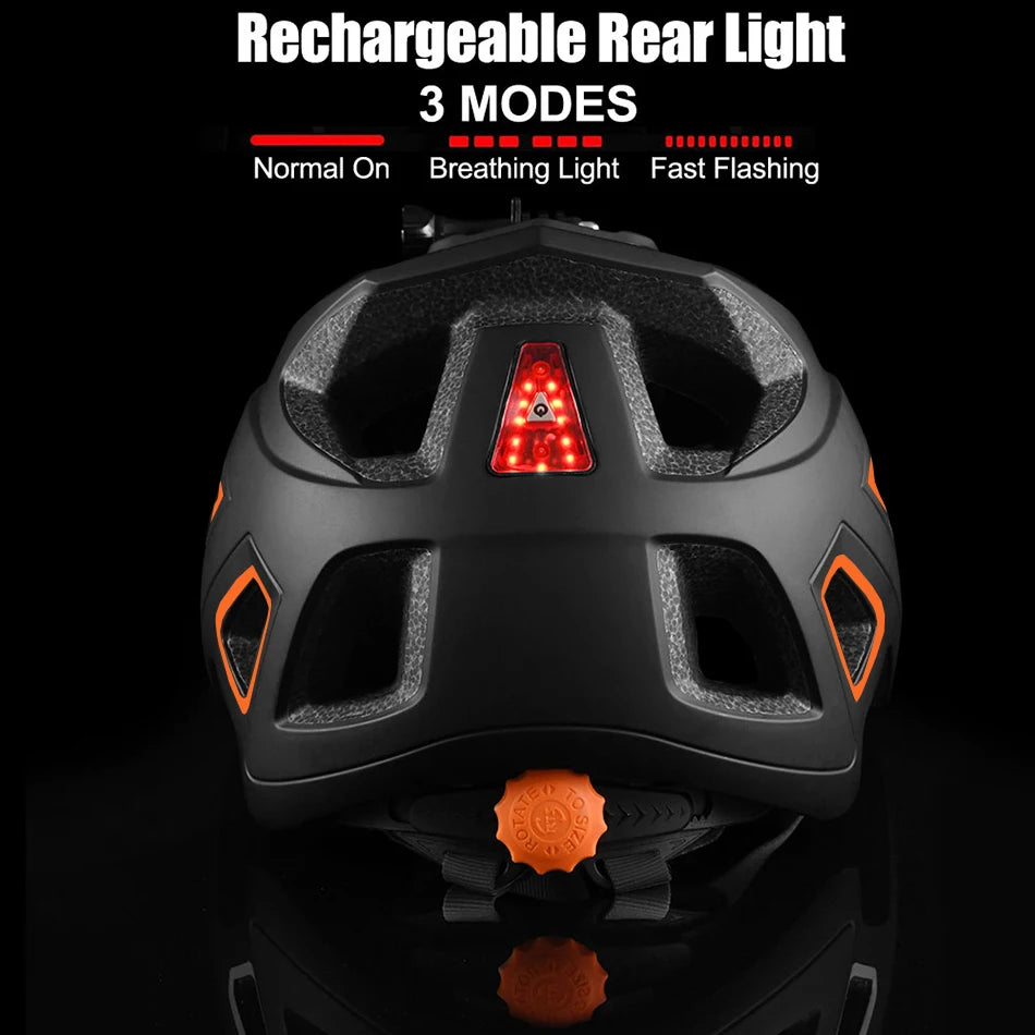 Men MTB Bicycle Helmet with LED Light