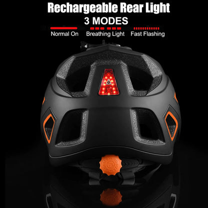 Men MTB Bicycle Helmet with LED Light