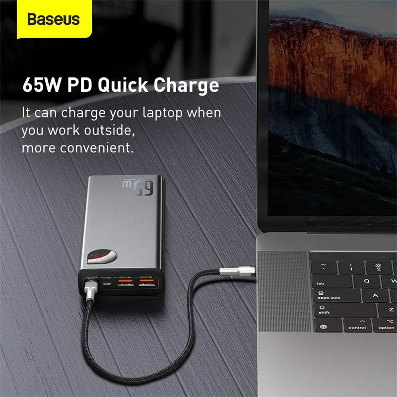 65W Portable External Battery Fast Charging Power Bank