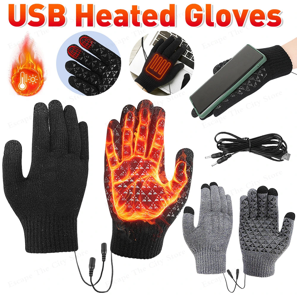 Heated USB Winter Gloves