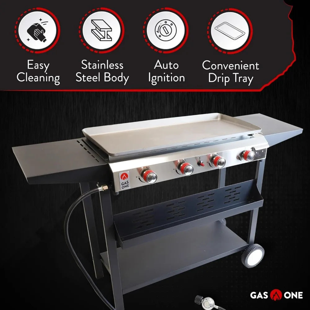 Flat Top Grill with 4 Burners