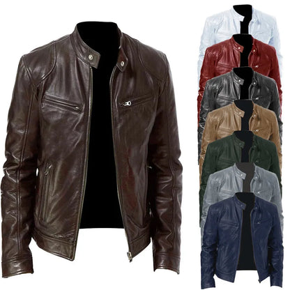 Mens Motorcycle Leather Jacket