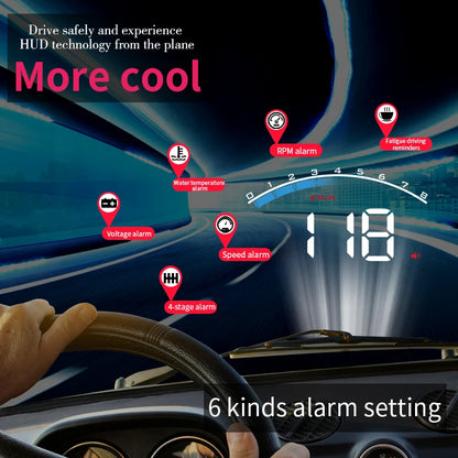 M6S HUD Car Head Up Display OBD2 Speedometer