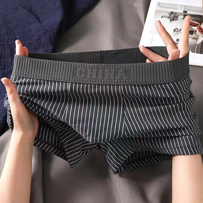 Men's Cotton Striped Boxer Shorts