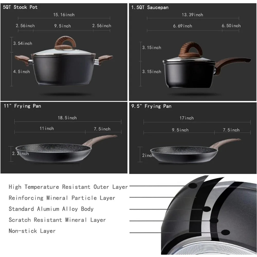 Non Stick Pots and Pans Set