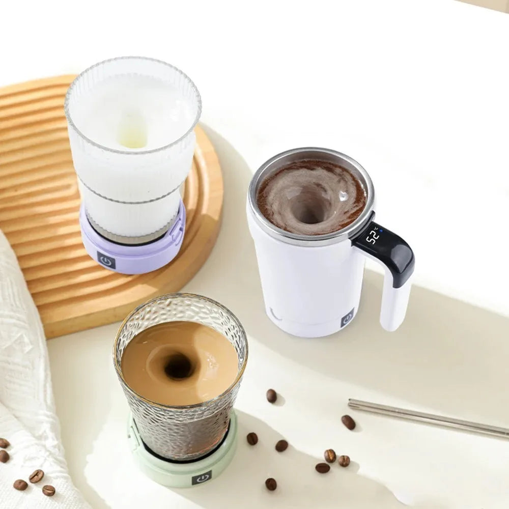 Stainless steel coffee cup automatic stirring cup