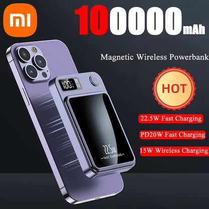 100000mAh Wireless Magnetic Power Bank