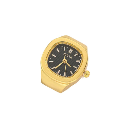 Creative finger ring watch mini quartz watch adjustable time watch ring simple stylish punk watch ring personalized mini clock