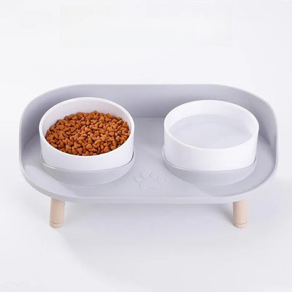 ABS Plastic Pet Water Food Double Bowls