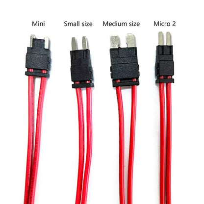 3PCS ATM 32V 25Amp Car Fuse Holder Connector Double Wire Medium Mini Fuse Box Power Take-Off Extension Line Protection Device