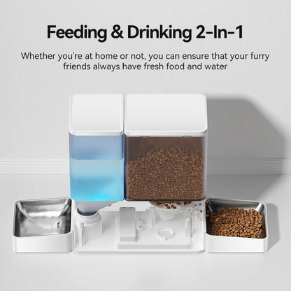 2In1 Automatic Pet Feeder Gravity Water Fountain