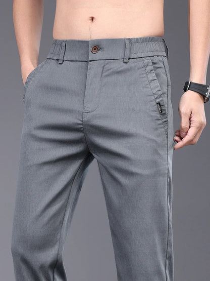 Men Soft Stretch Lyocell Fabric Summer Pant