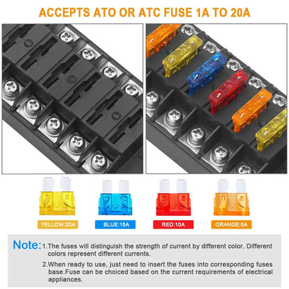 Circuit Fuse Block with Negative Bus