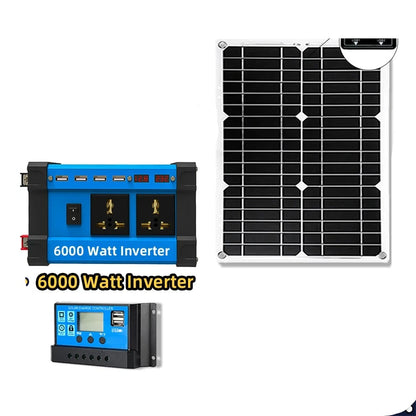 6000W Inverter 30A Controller 18W Solar Panel