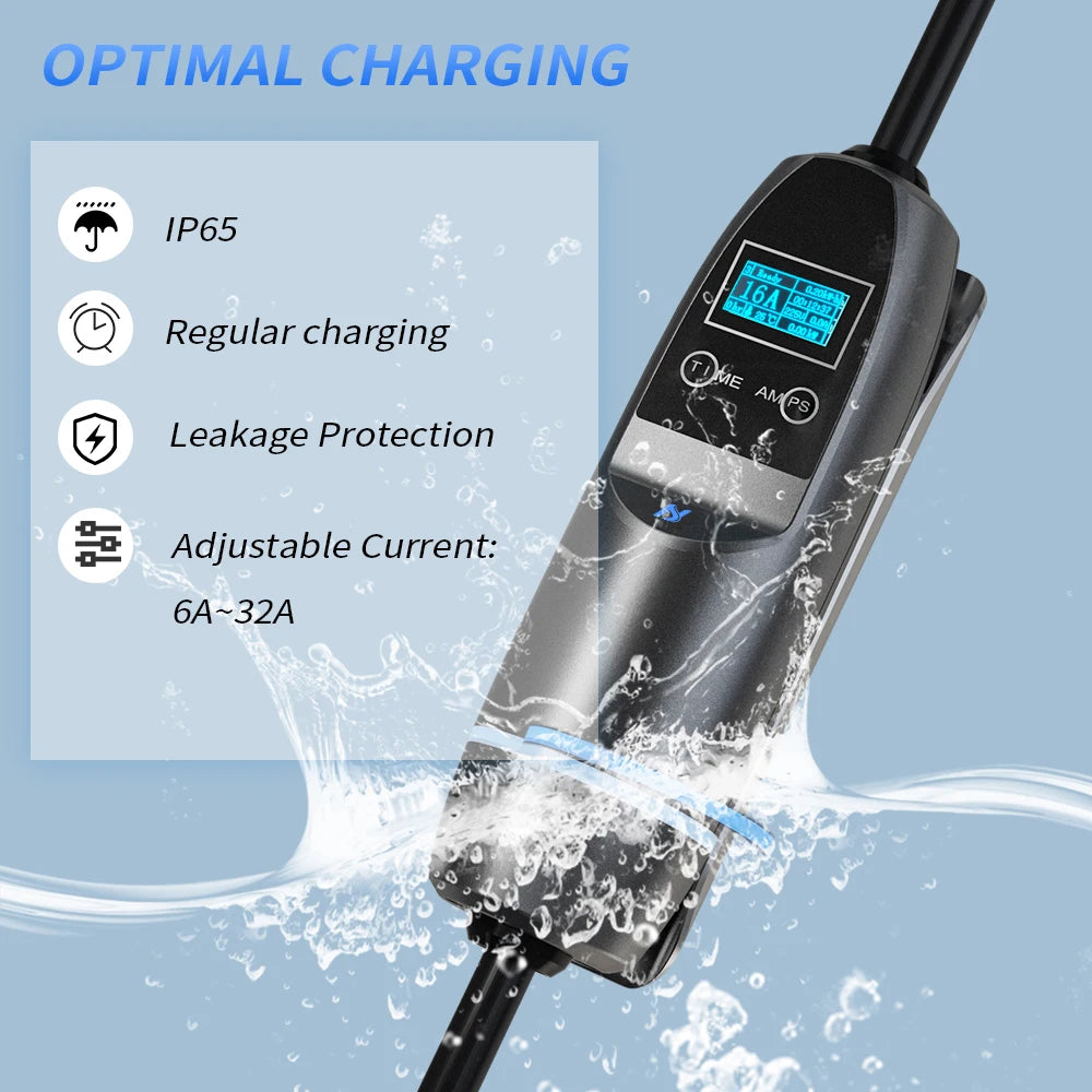 Portable Type2 7kw 11kw 22kw Electric Car EV Charger