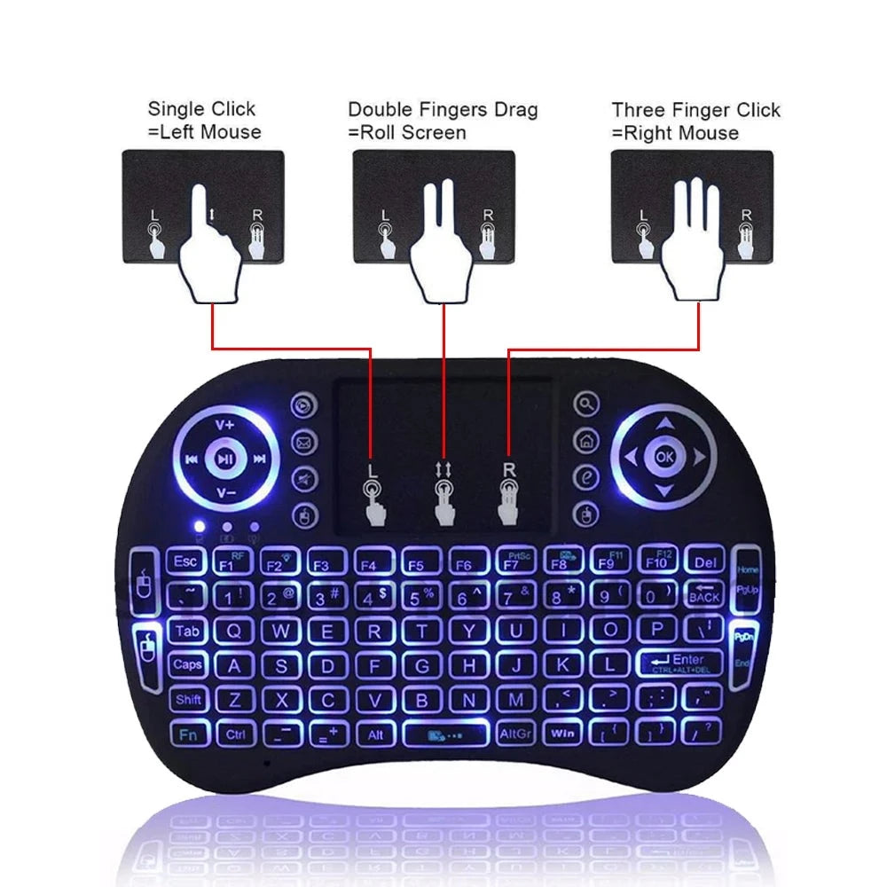 2.4G Air Mouse with Touchpad Keyboard