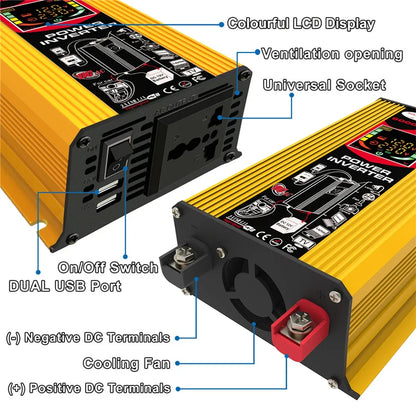 6000W Dual USB Intelligent Power Inverter