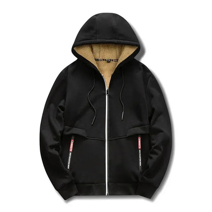 Men's Casual Thick Warm Full Zip Up Hooded Jackets