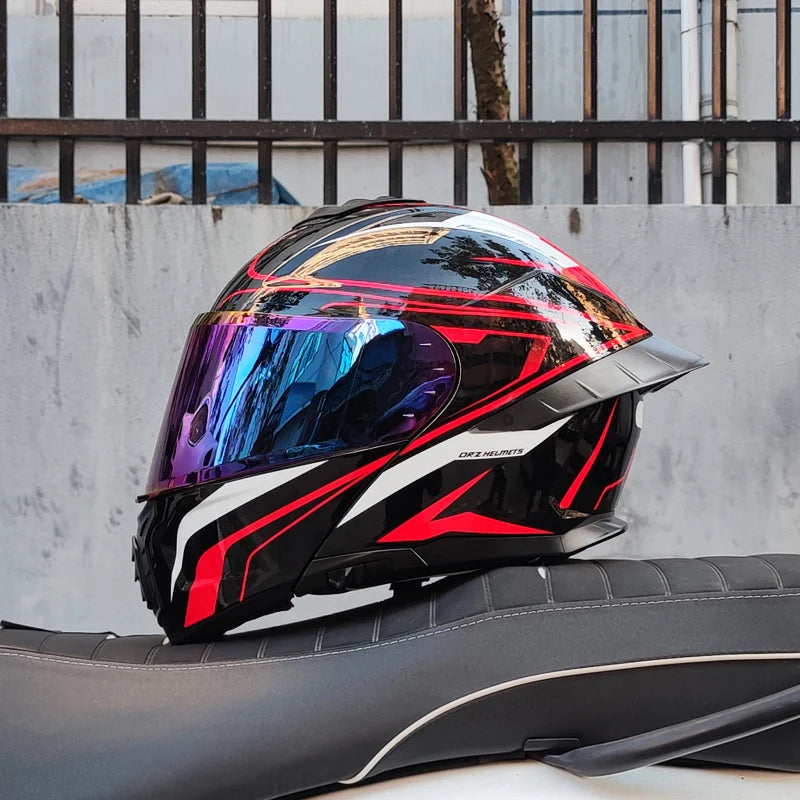 Flip-Up Full Face Motorcycle Helmet