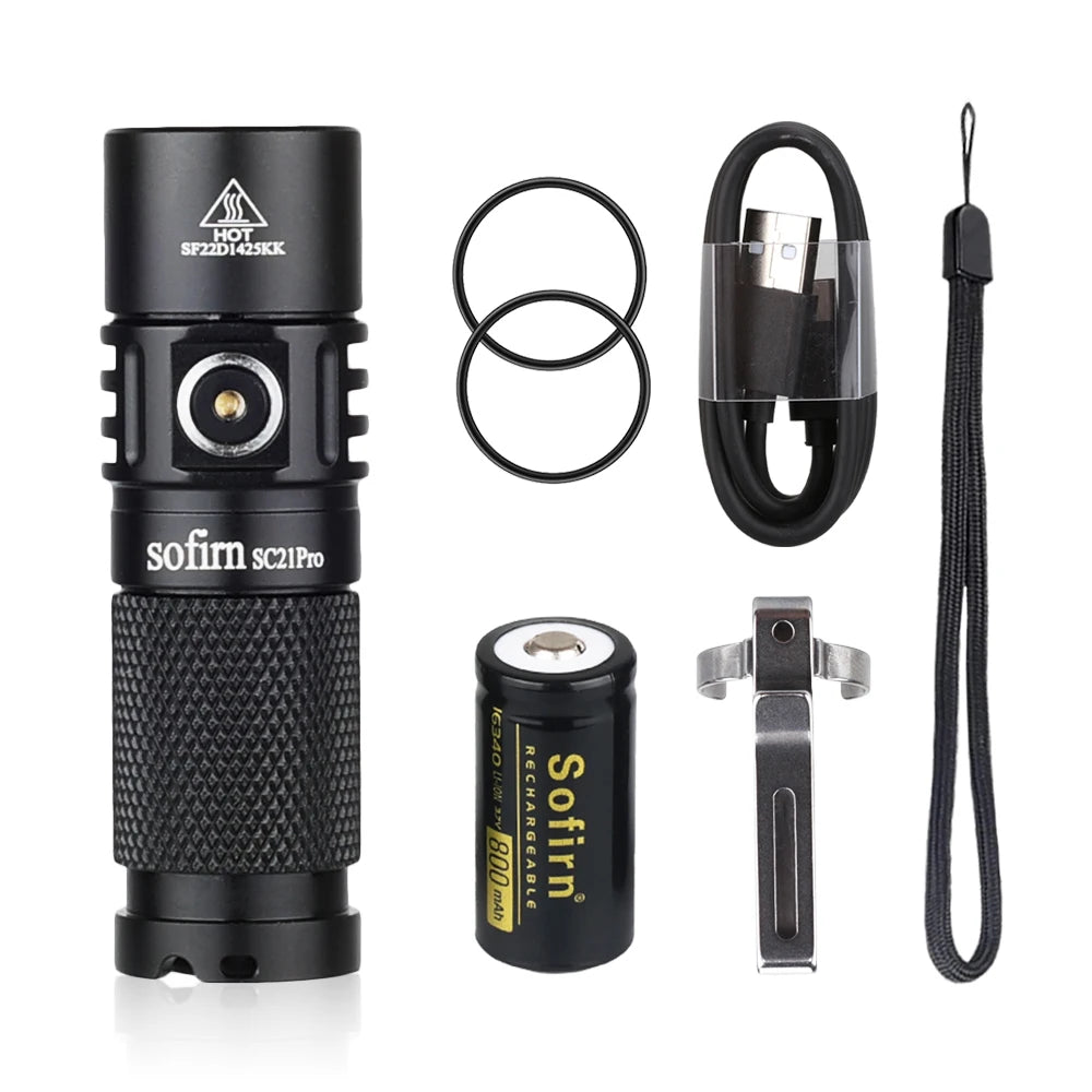 2.0 Mini 16340 Powerful LED Flashlight