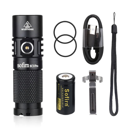 2.0 Mini 16340 Powerful LED Flashlight