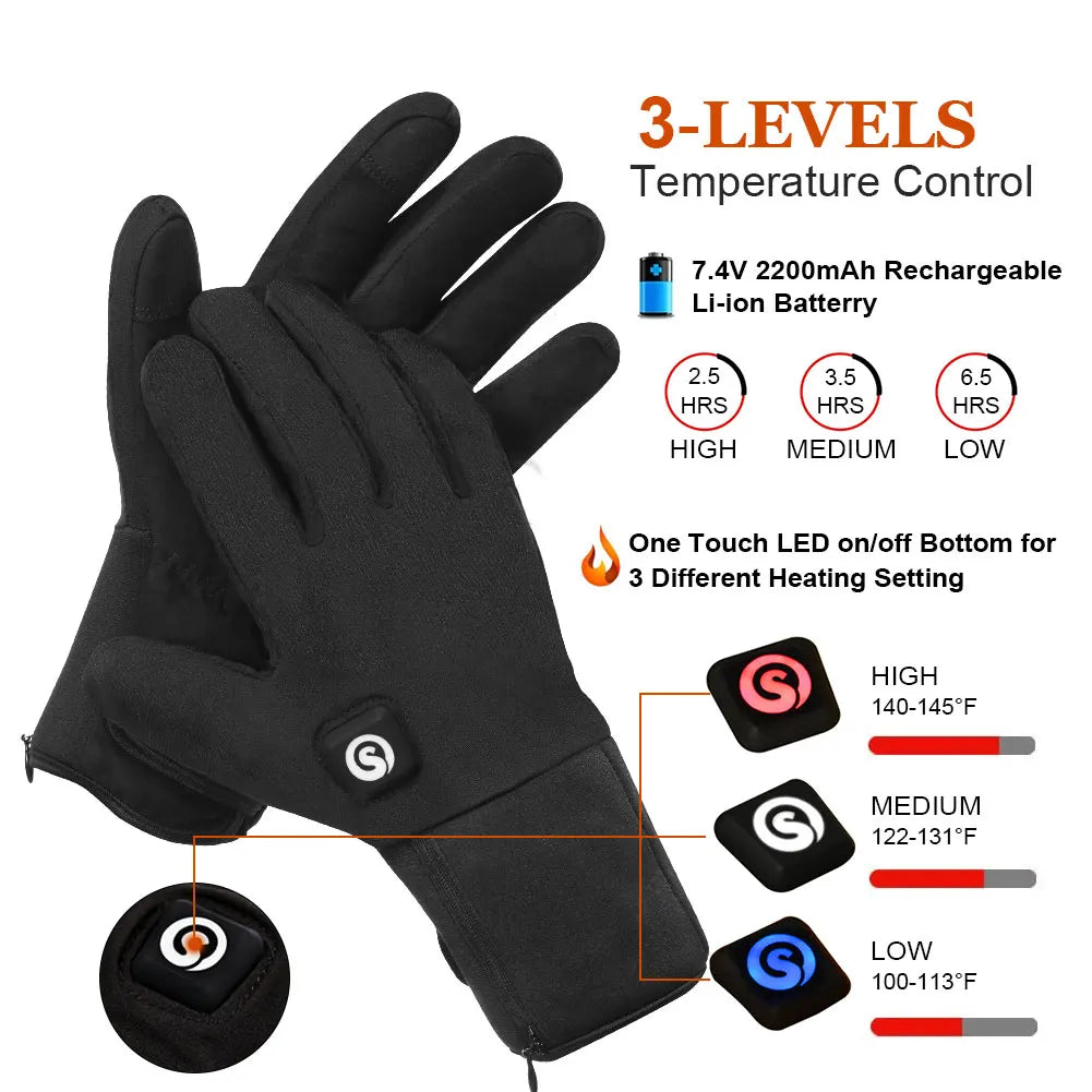 Heated Winter Gloves with Battery