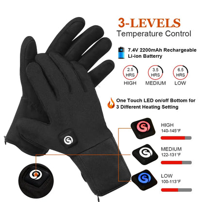 Heated Winter Gloves with Battery